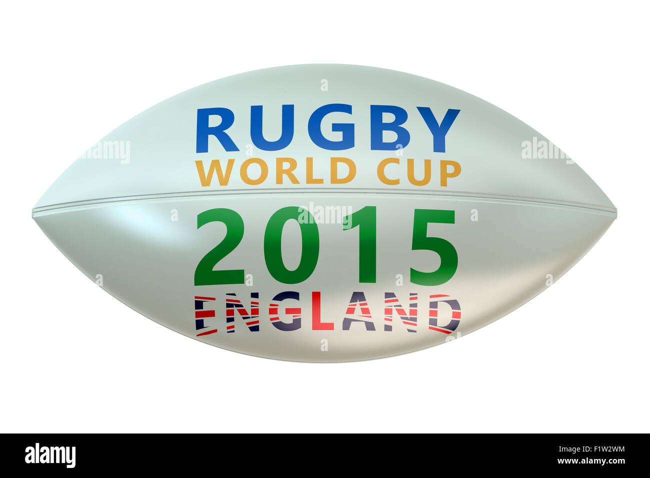 Coupe du Monde de Rugby avec l'Angleterre concept isolé sur fond blanc Banque D'Images