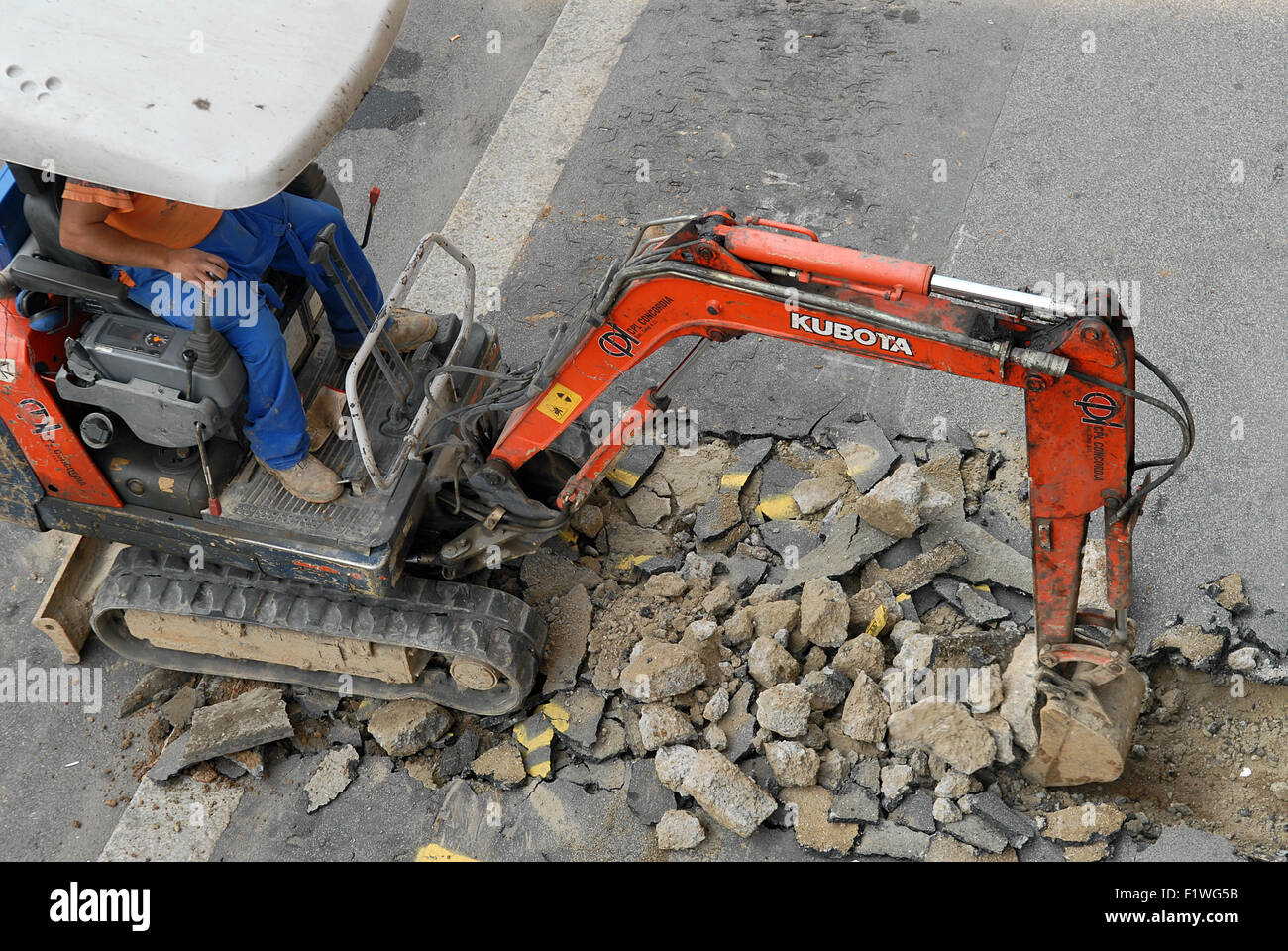 Milan, Italie, cour de la rue Banque D'Images