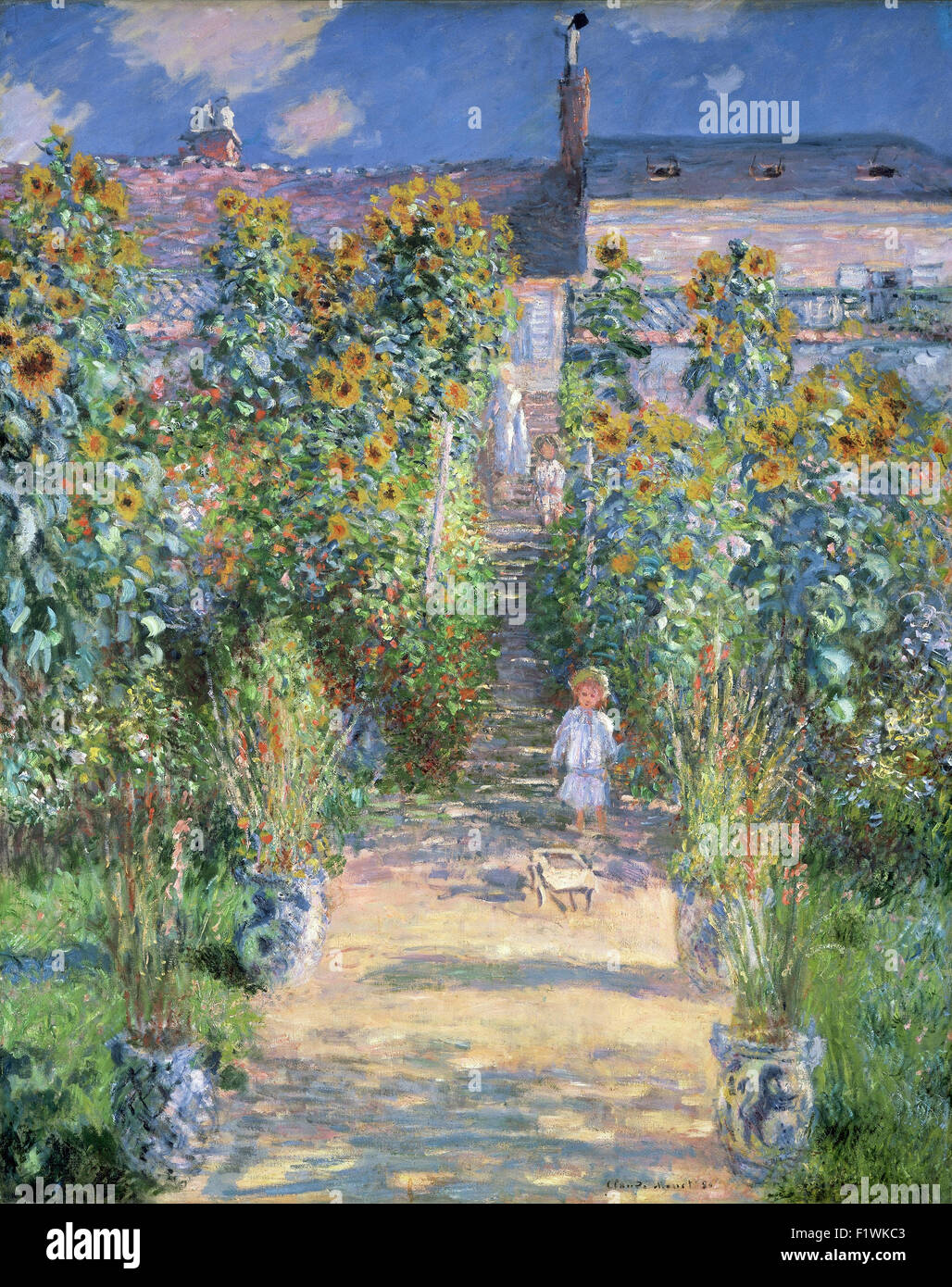 Claude Monet - Le Jardin de l'artiste à Vétheuil Banque D'Images