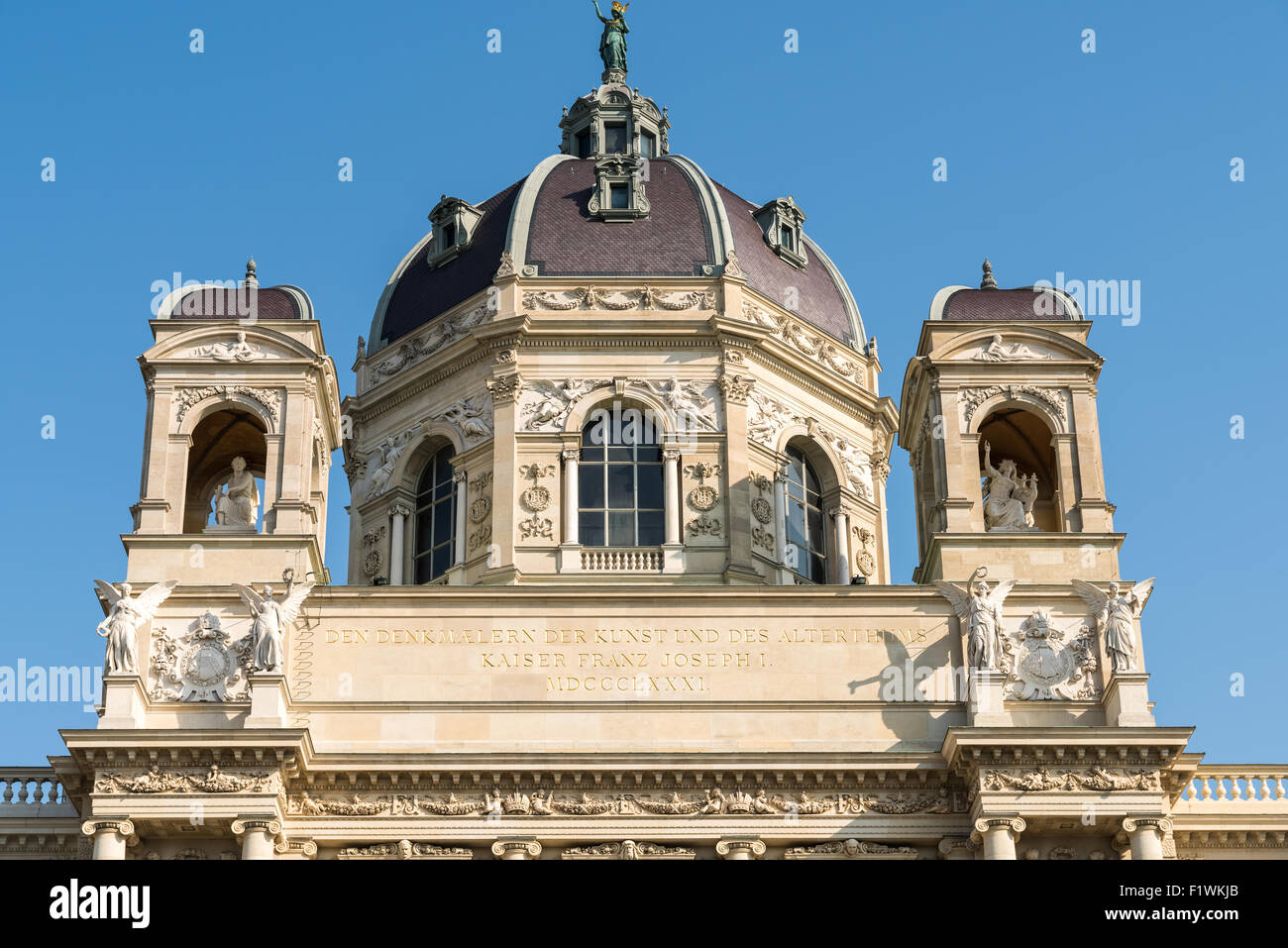 Construit en 1891, le Kunsthistorisches Museum (Musée de l'histoire de l'art ou le Musée des beaux-arts) est un musée d'art à Vienne. Banque D'Images