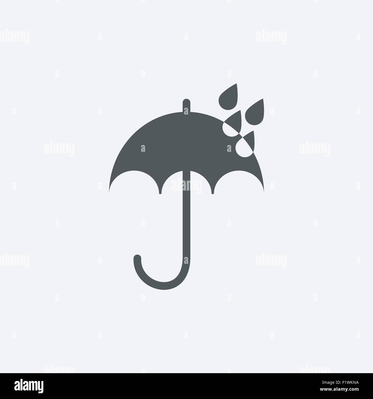 Umbrella isolé sur fond blanc Illustration de Vecteur