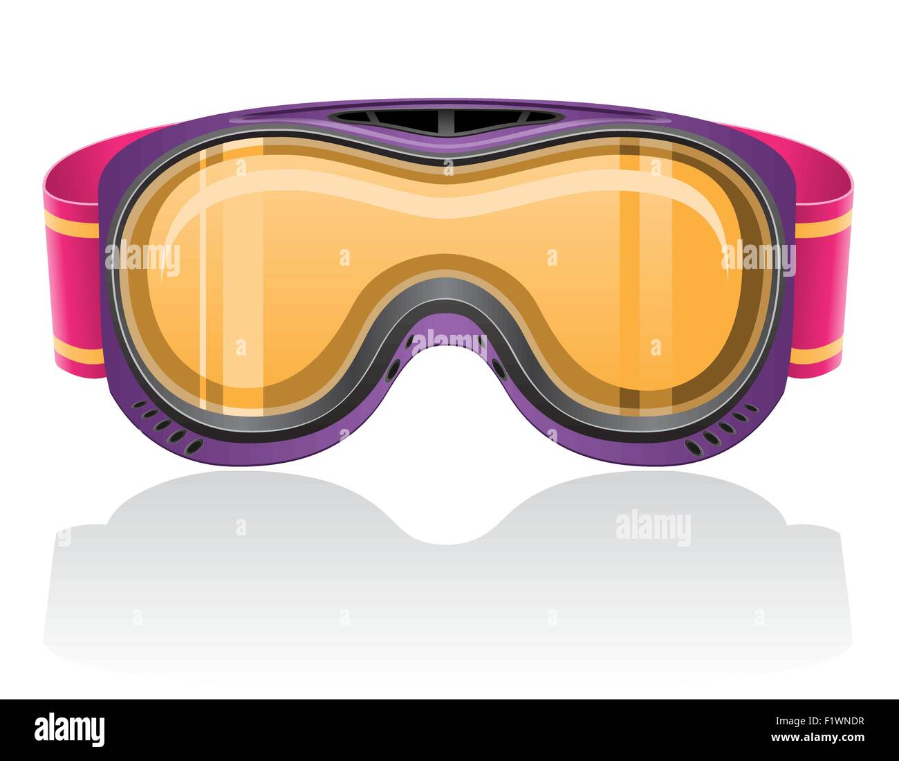 Masque pour snowboard et ski vector illustration isolé sur fond blanc Illustration de Vecteur