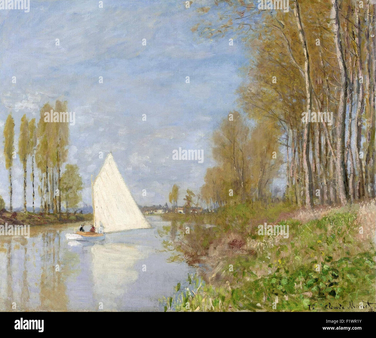 Claude Monet - Voilier sur le petit bras de la Seine, Argenteuil Photo ...