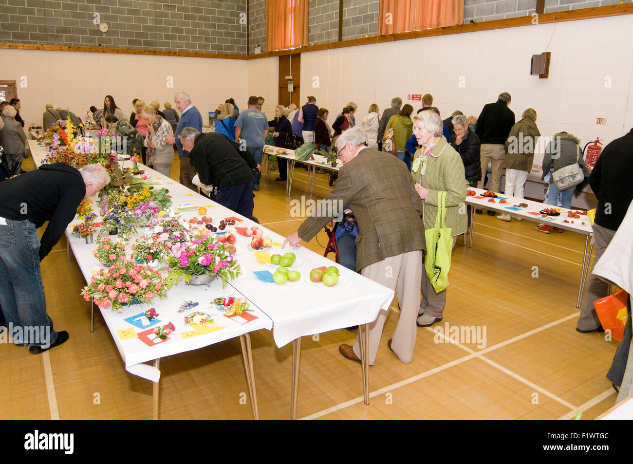 Fête du village juste fayre villages anglais angleterre foires communautaires la Grande-Bretagne grande tradition de culture de légumes concours c Banque D'Images