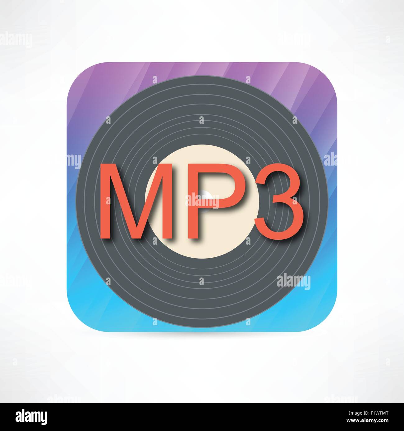 icône de disque MP3 Illustration de Vecteur
