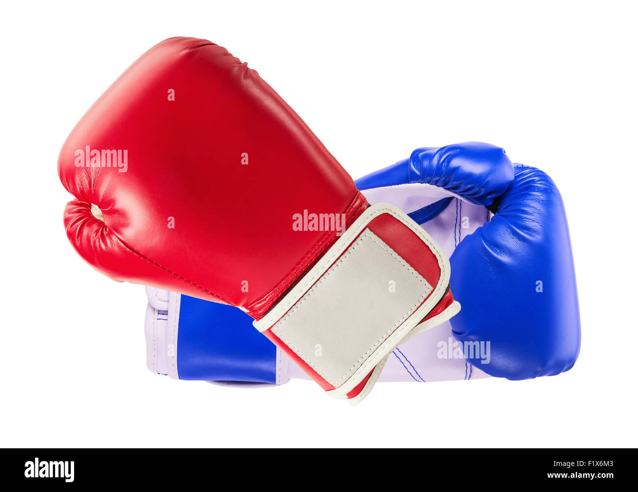 Gants de boxe isolé sur le fond blanc. Banque D'Images