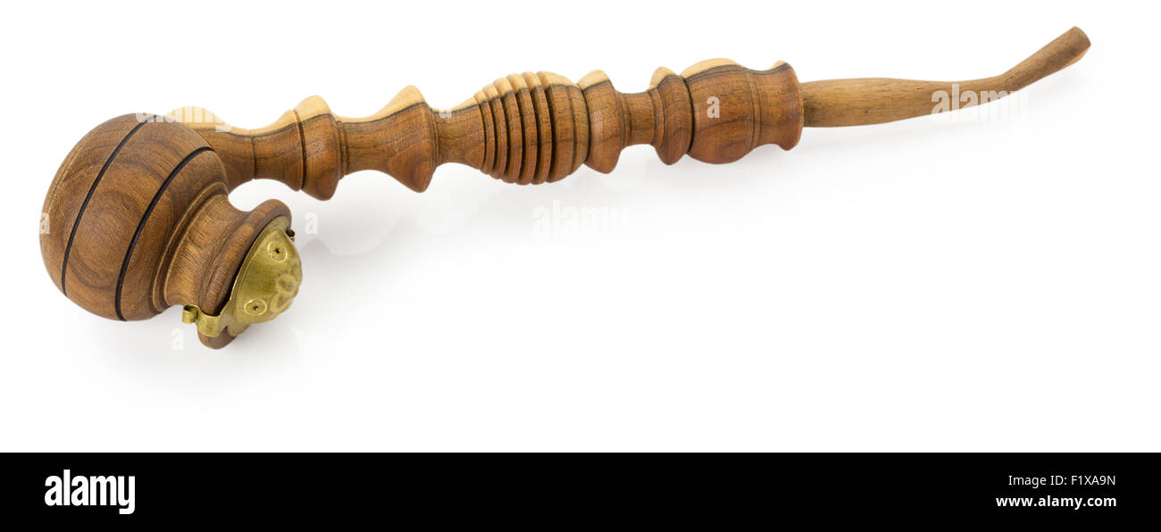 Pipe isolé sur le fond blanc. Banque D'Images