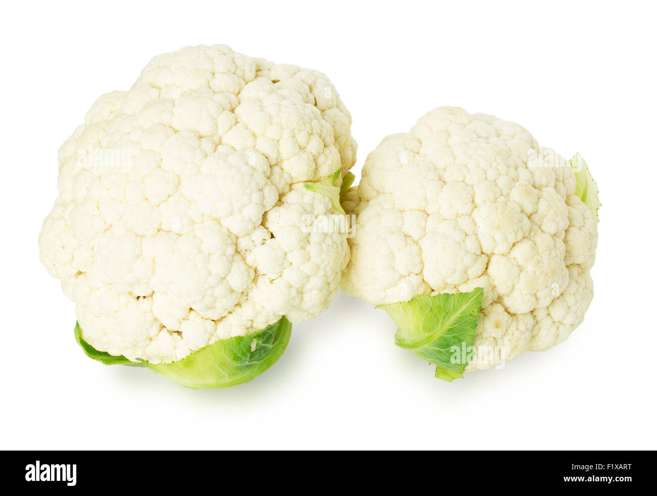 Le chou-fleur sur le fond blanc. Banque D'Images
