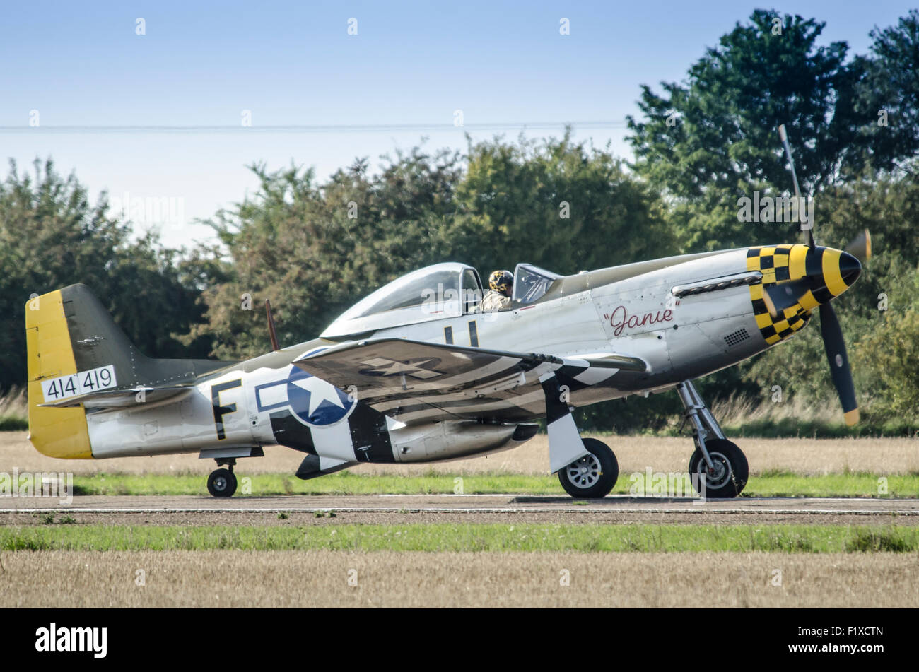 P51D-25-NT Mustang G-MSTG 414419 LH-F 'Janie' Banque D'Images