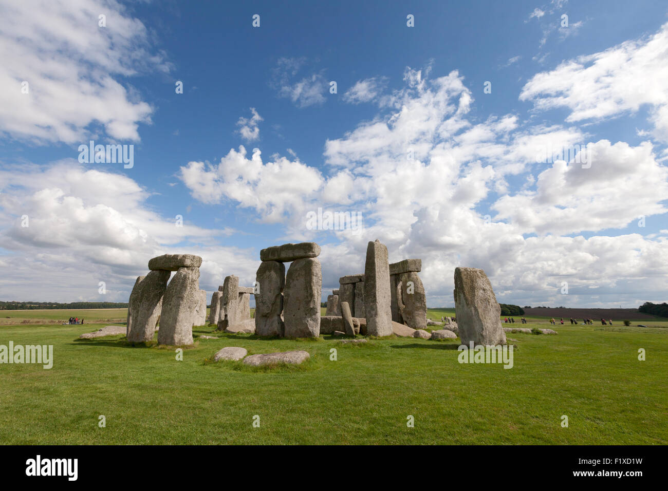 Monument néolithique préhistorique de Stonehenge et l'UNESCO World Heritage Site, Wiltshire, Angleterre, Royaume-Uni Banque D'Images