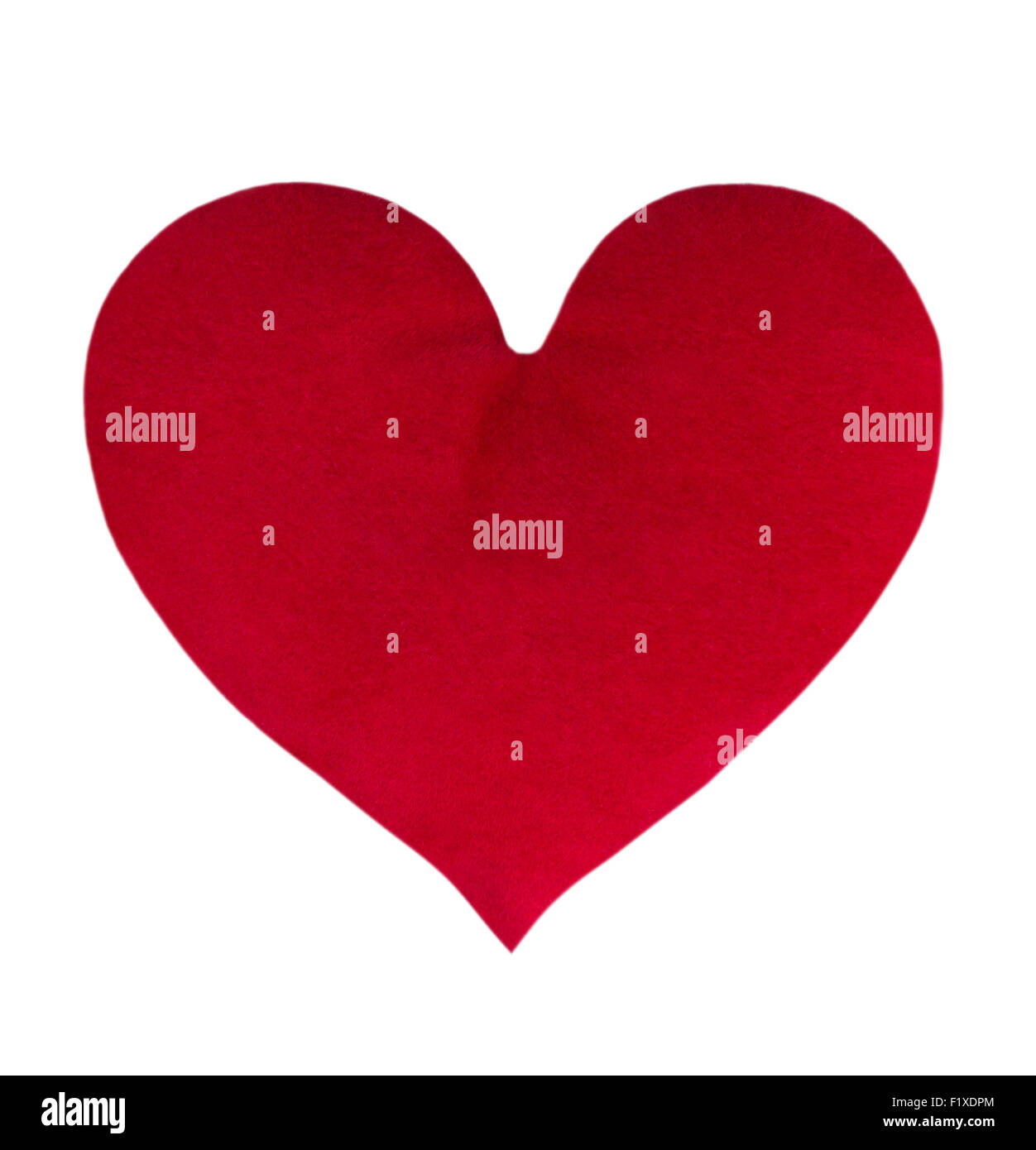 Cœur rouge sur fond blanc. Banque D'Images