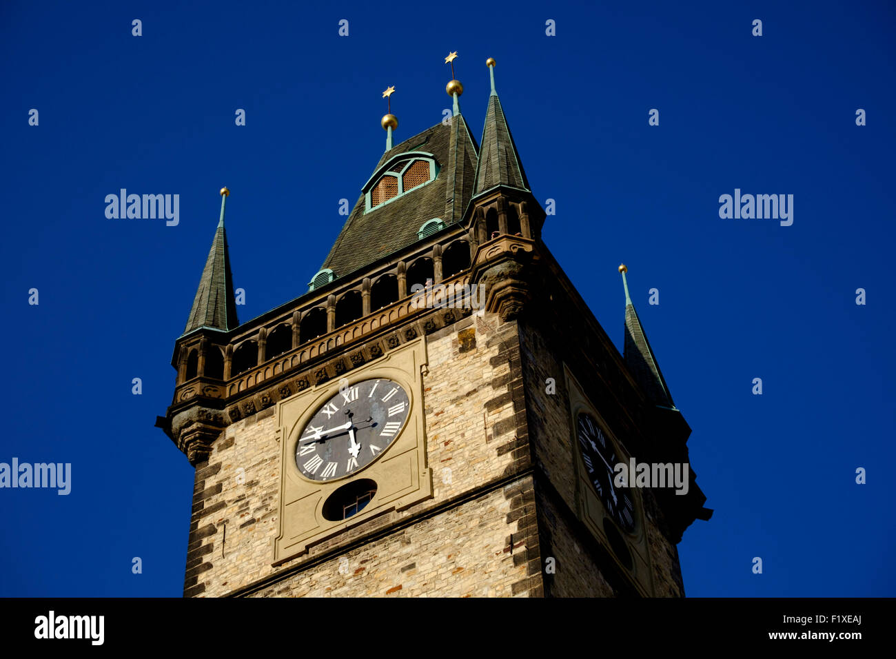 Tour du vieil hôtel de ville de Prague, en République tchèque, en Europe Banque D'Images