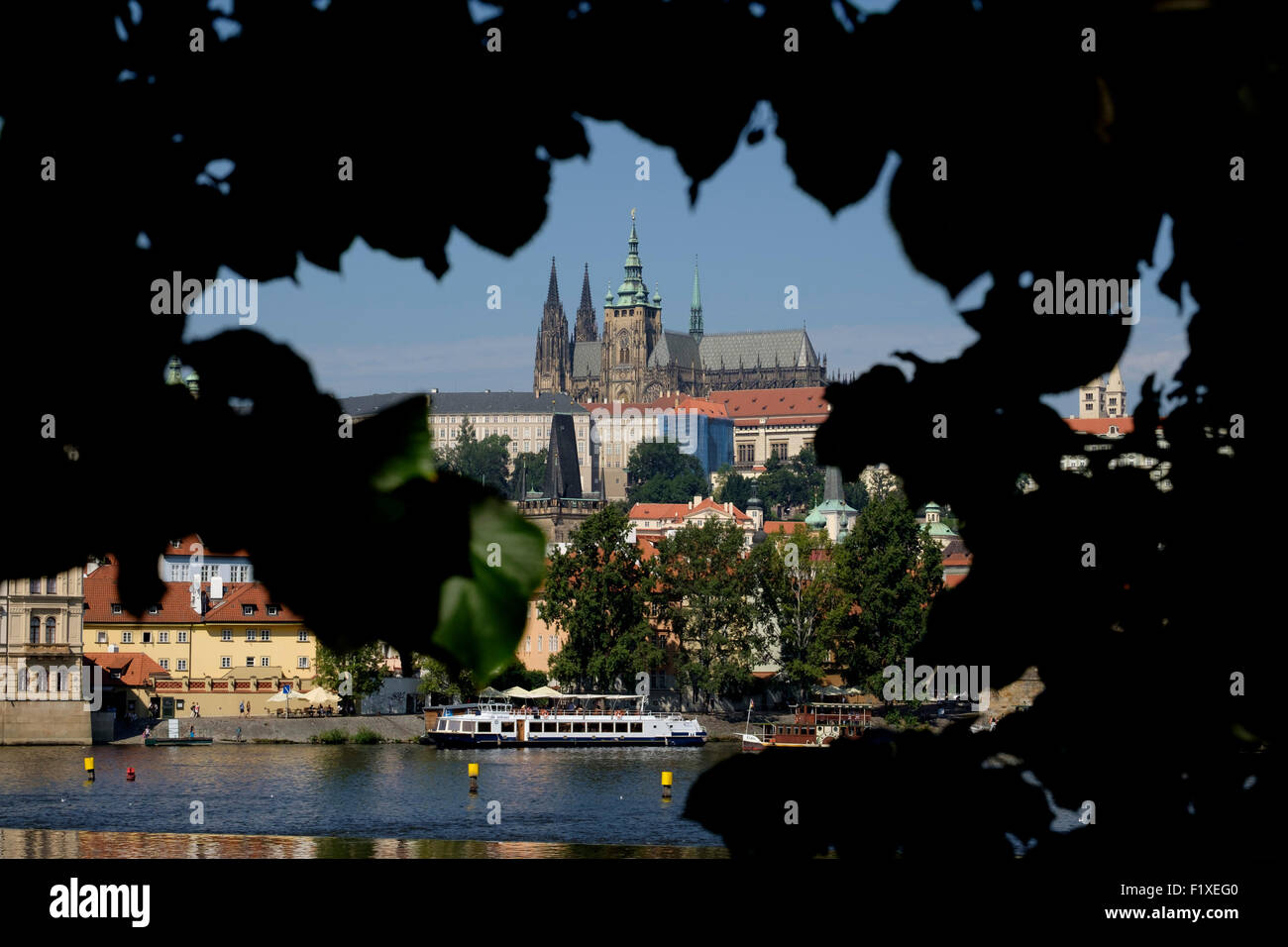 Habour Hradčany et le château de Prague, République Tchèque Banque D'Images