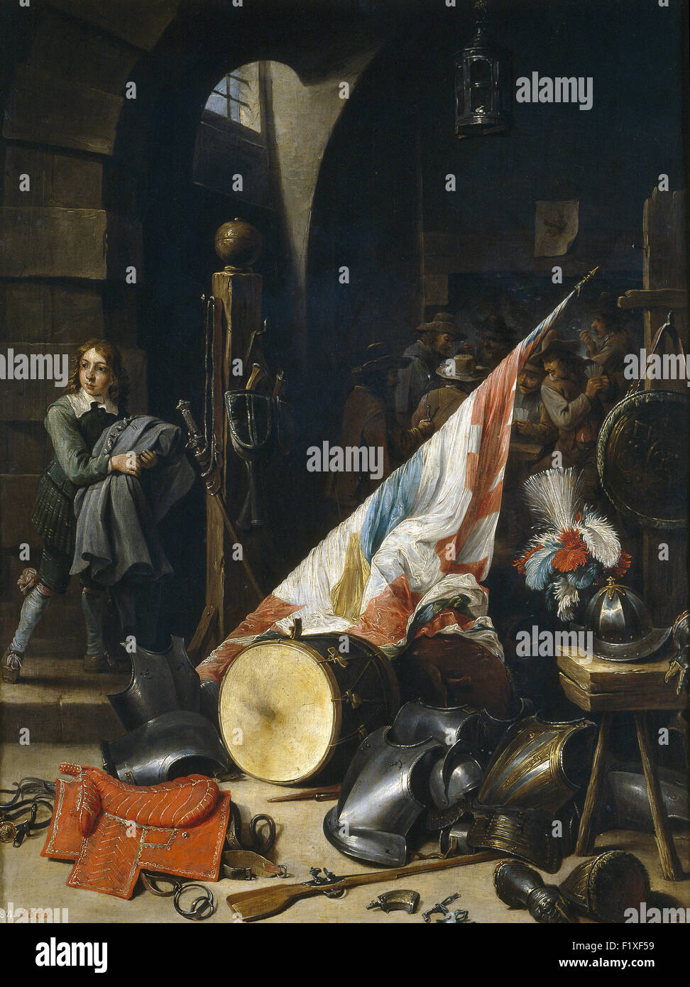 David Teniers le Jeune - La salle de garde Banque D'Images