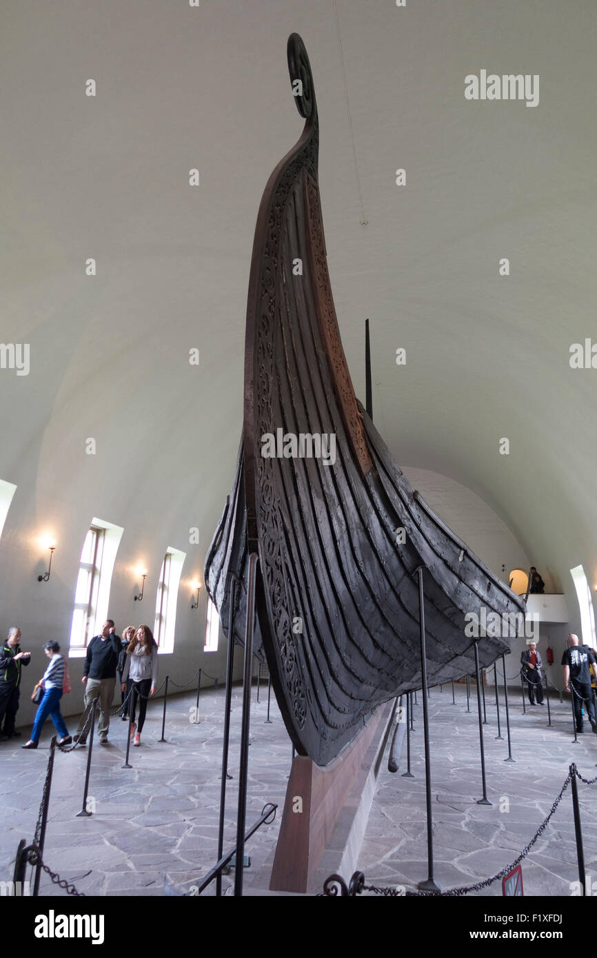 Bateau Viking au Viking Ship Museum à Oslo, Norvège Banque D'Images