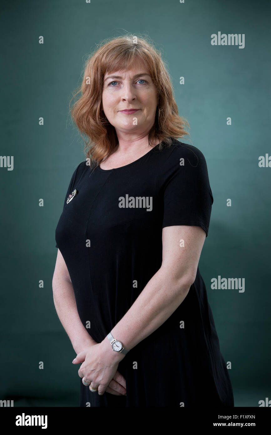 Janice Galloway, l'auteur écossais de romans, nouvelles, prose-poésie, la non-fiction et livrets, à l'Edinburgh International Book Festival 2015. Edimbourg, Ecosse. 20 août 2015 Banque D'Images