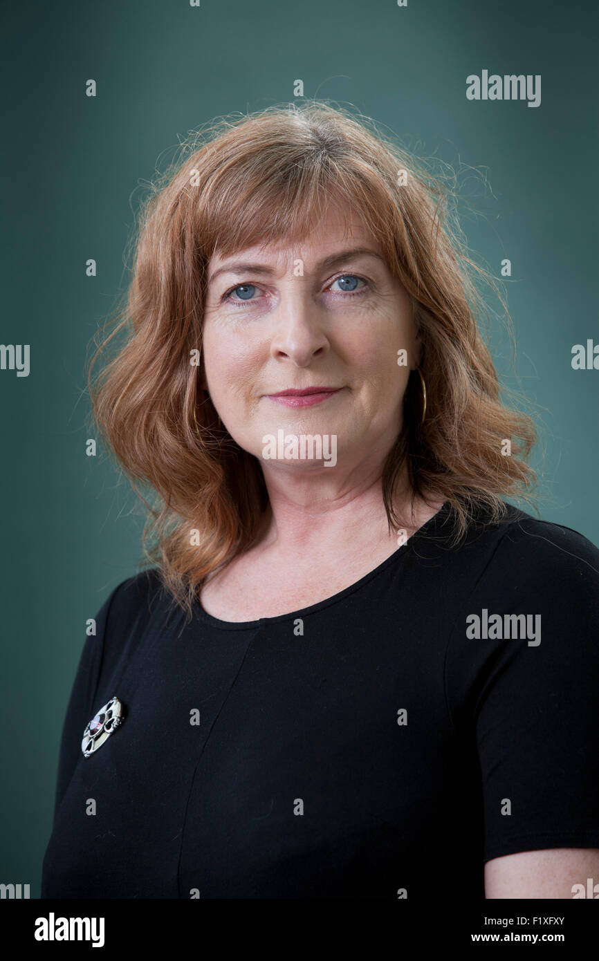 Janice Galloway, l'auteur écossais de romans, nouvelles, prose-poésie, la non-fiction et livrets, à l'Edinburgh International Book Festival 2015. Edimbourg, Ecosse. 20 août 2015 Banque D'Images