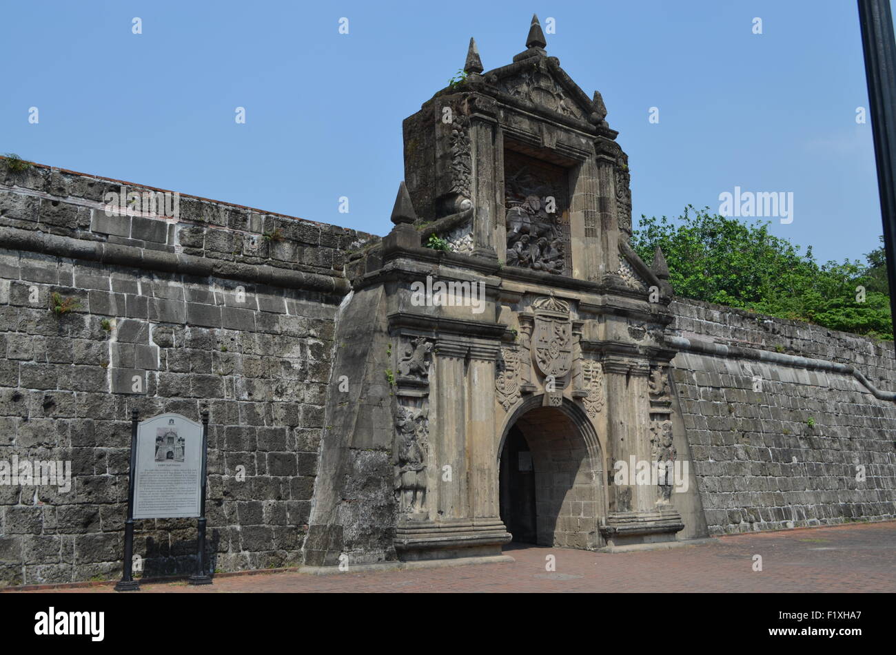 FortSantiagoManila.Plus ancienne fortification une fois administré par les Britanniques (1762-1764).Dans becameJapanese1942 et des centaines sont morts sous la torture Banque D'Images