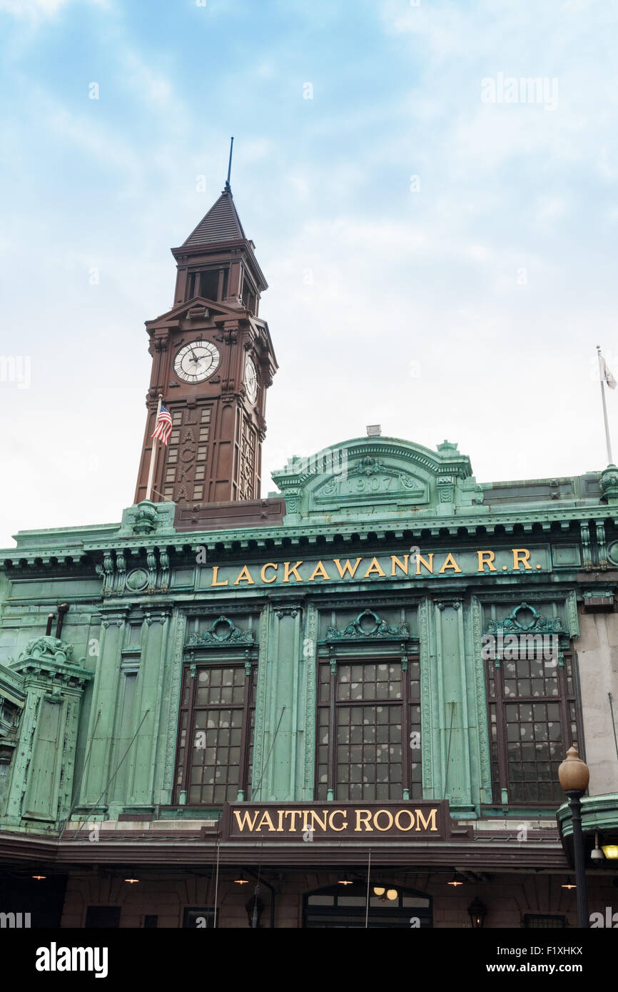 L'Erie Lackawanna terminal ferroviaire et maritime de Hoboken, New Jersey Banque D'Images