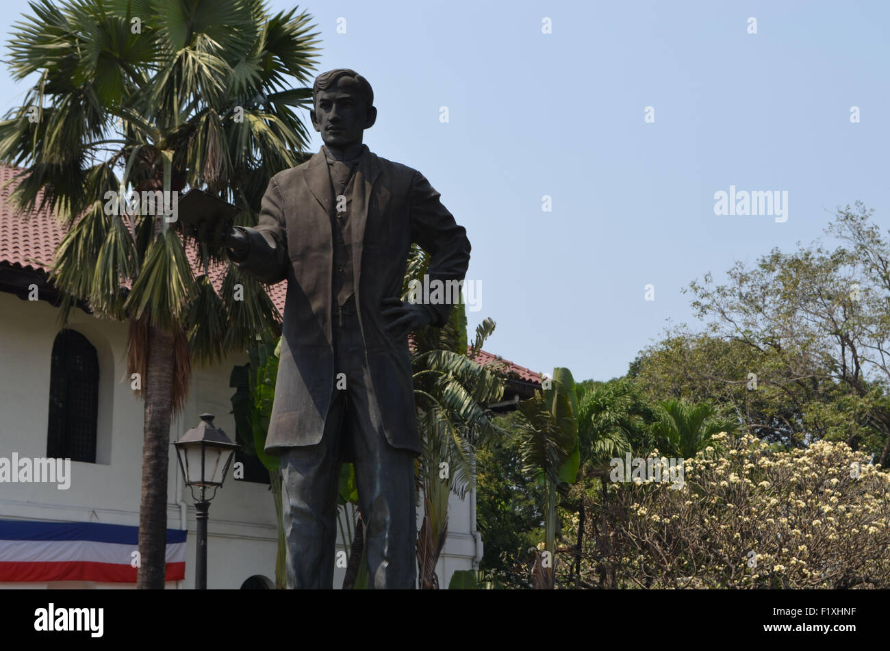 Statue pour ofJoseRizal ofFortSantiago la mémoire dans le motif,où il fut retenu prisonnier par les Espagnols.Exeecuted par le 30 Dec.1896 Banque D'Images