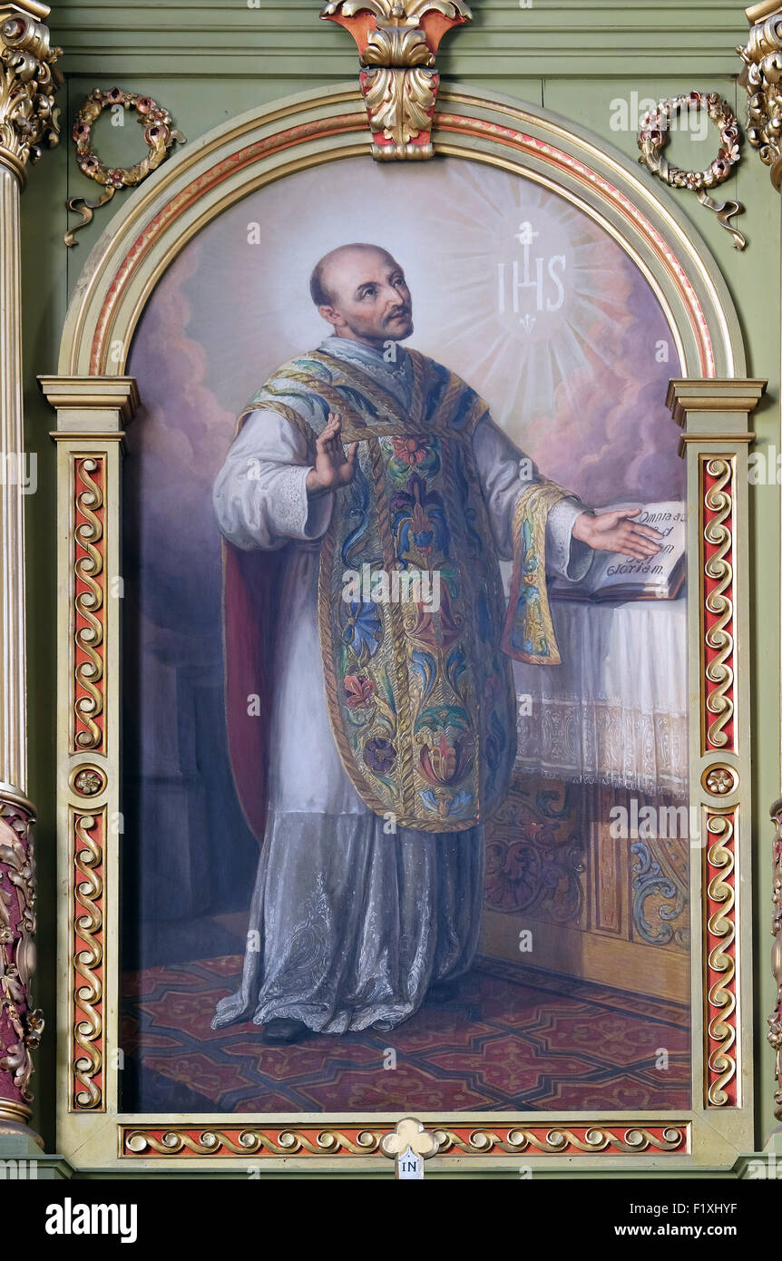 Saint Ignace de Loyola, retable de la Basilique du SacréCœur de Jésus