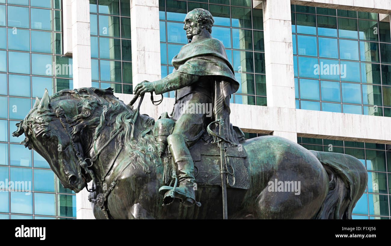 Montevideo, Uruguay, Statue de Jose Artigas Banque D'Images