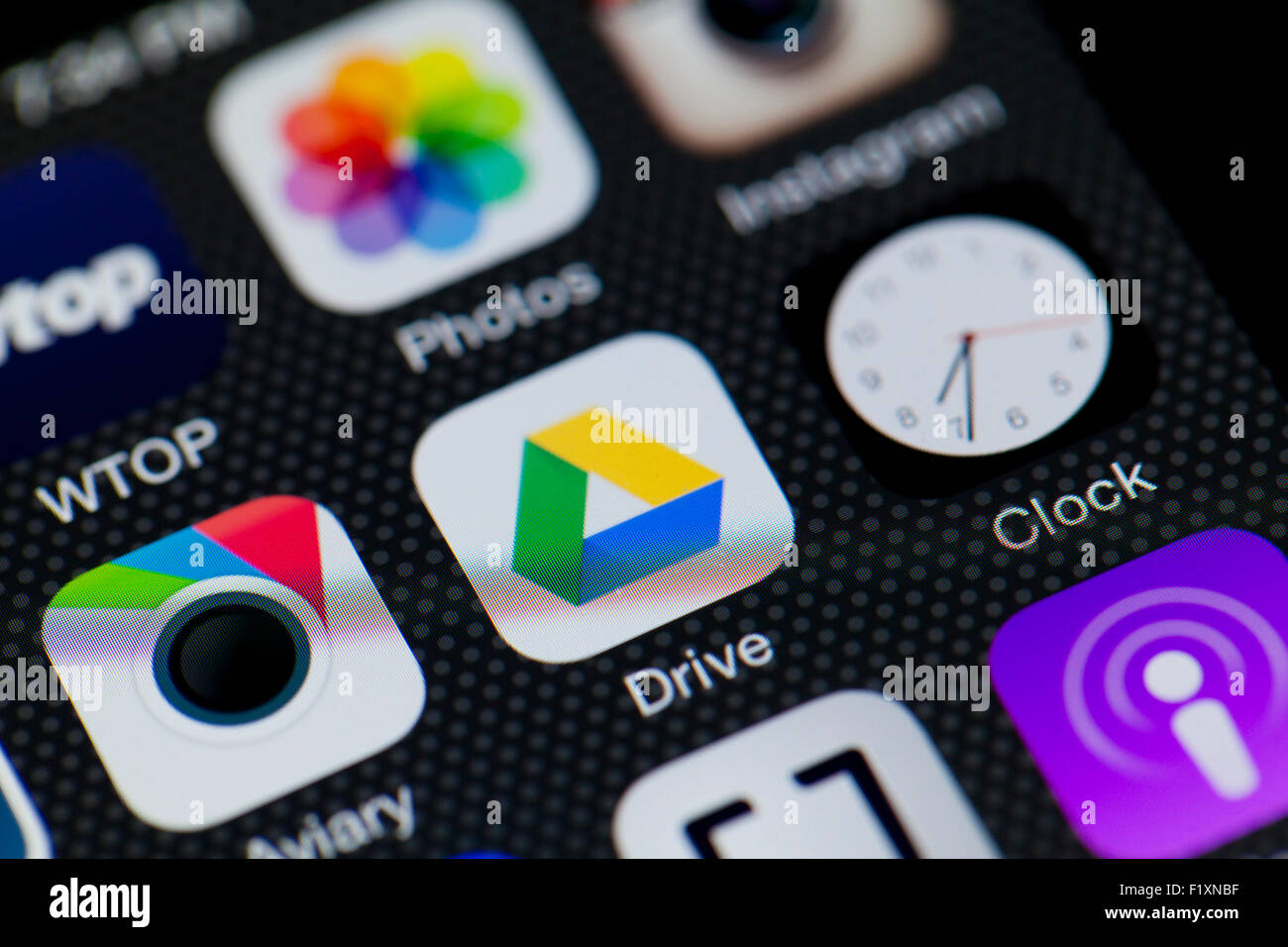 Icône de l'application Google Drive sur l'écran de l'iPhone - USA Banque D'Images