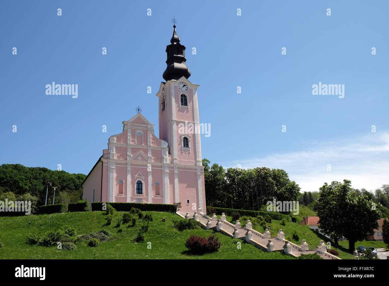Église de l'Assomption de la Bienheureuse Vierge Marie à Pakrac, Croatie le 07 mai, 2015 Banque D'Images