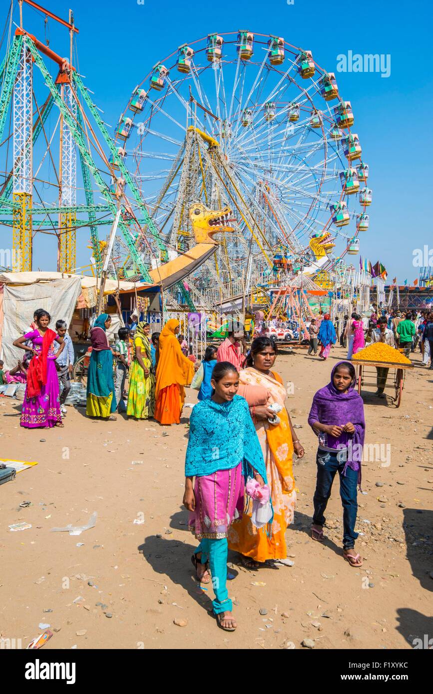 L'Inde, Rajasthan, Baneshwar, la foire annuelle de tribus Bhil est à la fois une ancienne, juste une fête religieuse et d'un carnaval Banque D'Images