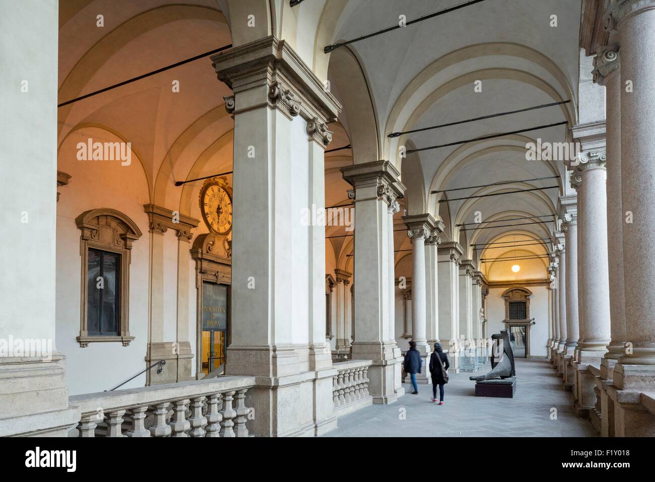 L'Italie, Lombardie, Milan, palais baroque Brera Pinacoteca di Brera musée d'art ancien et moderne inauguré en 1809 Banque D'Images