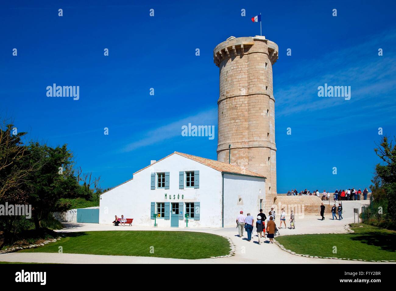 France, Charente Maritime, Ile de Ré, Saint Clement des baleines, Tour des Baleines Banque D'Images