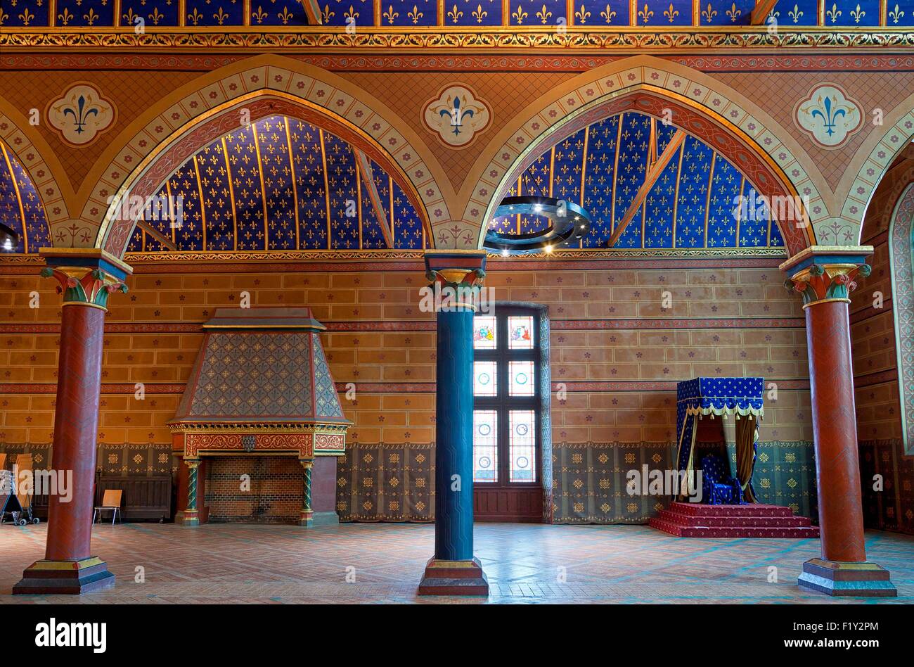 France, Loir et Cher, vallée de la Loire classée au Patrimoine Mondial de l'UNESCO, le château Royal de Blois, la salle des états généraux Banque D'Images