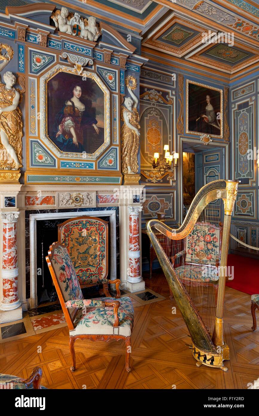 France, Loir et Cher, Sologne, château de Cheverny, le grand salon Banque D'Images