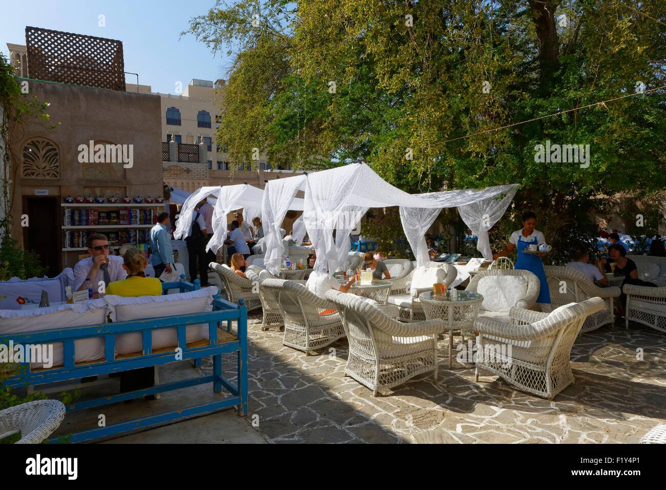 Emirats Arabes Unis, Dubai, Dubai, Al Bastakiya, Arabian Tea House Cafe Banque D'Images