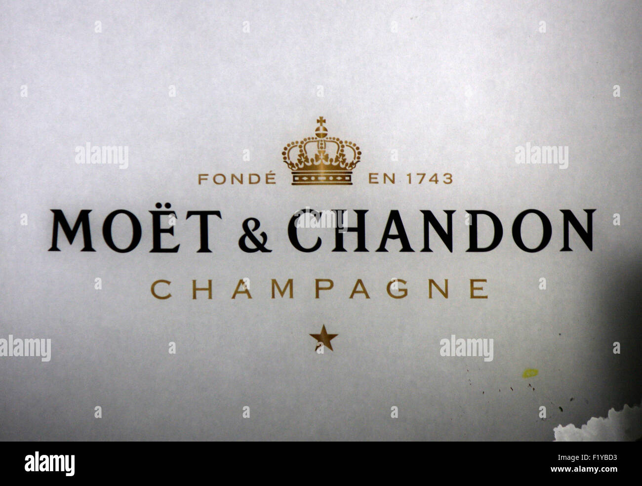 Markenname : 'Moet Chandon", décembre 2013, Berlin. Banque D'Images