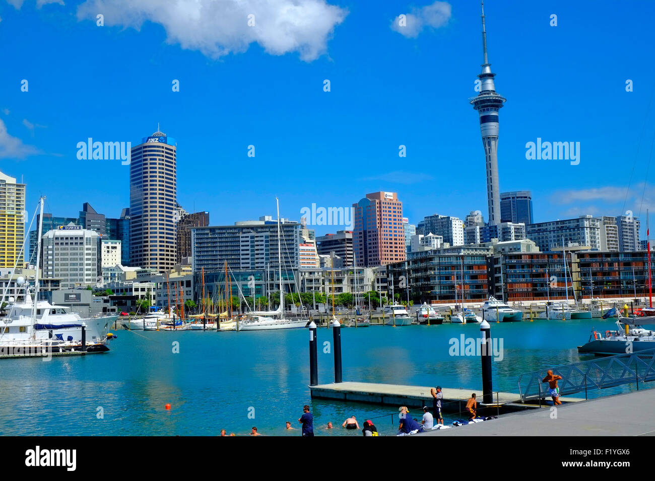 Auckland Waitemata Harbour New Zealand, Nouvelle-Zélande, île du Nord Banque D'Images