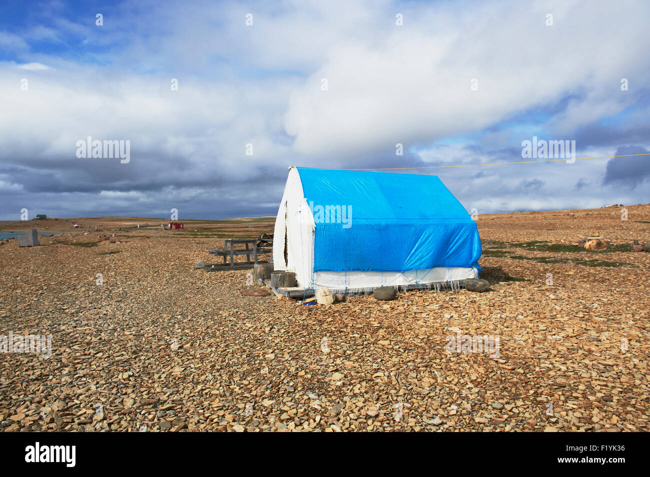 Océan Arctique,tentes,Nunavut,Canada Banque D'Images