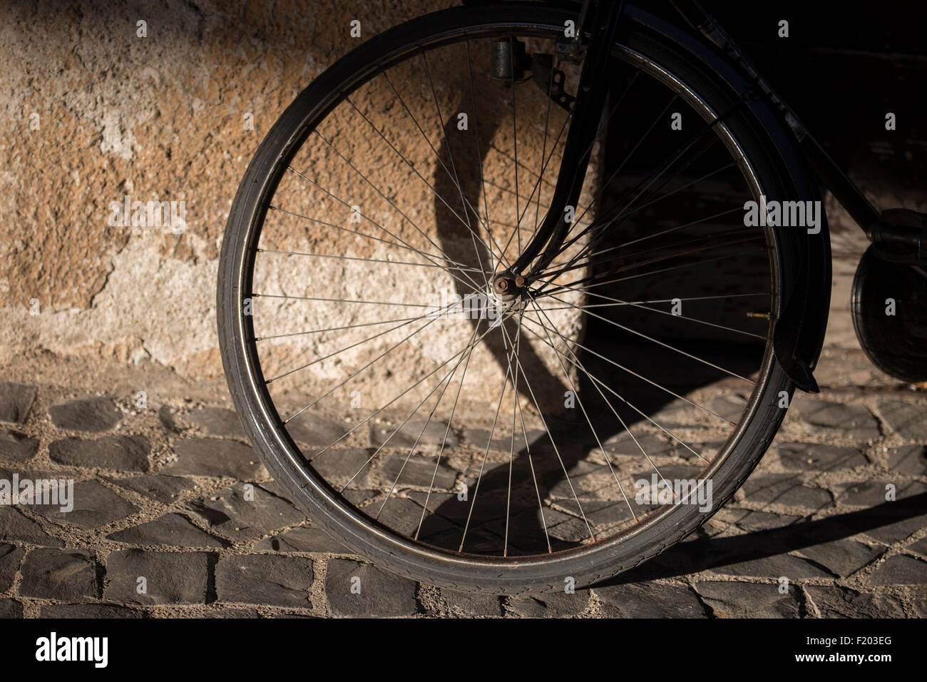 une roue de bicyclette Banque D'Images