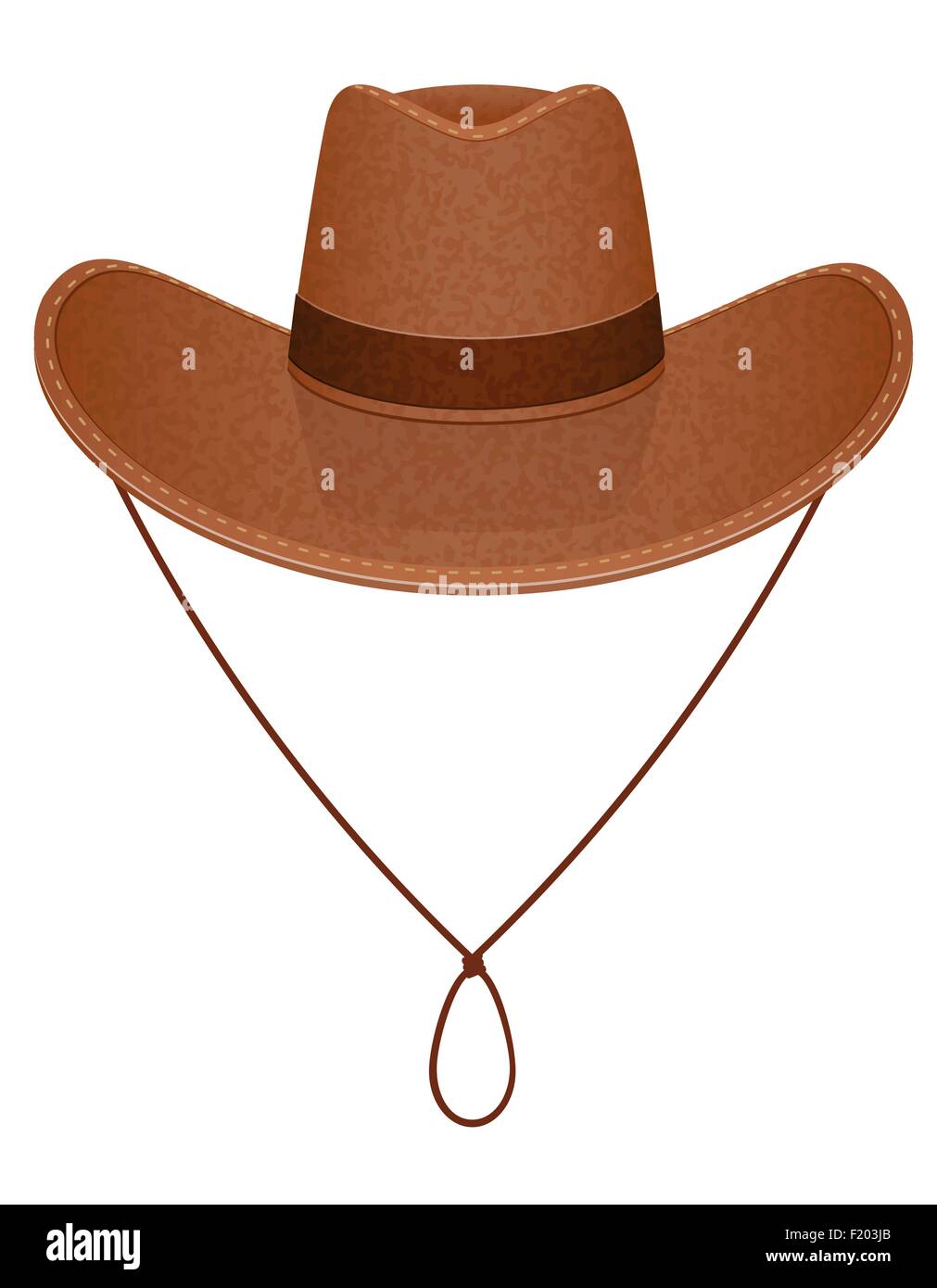 Cowboy hat vector illustration isolé sur fond blanc Illustration de Vecteur