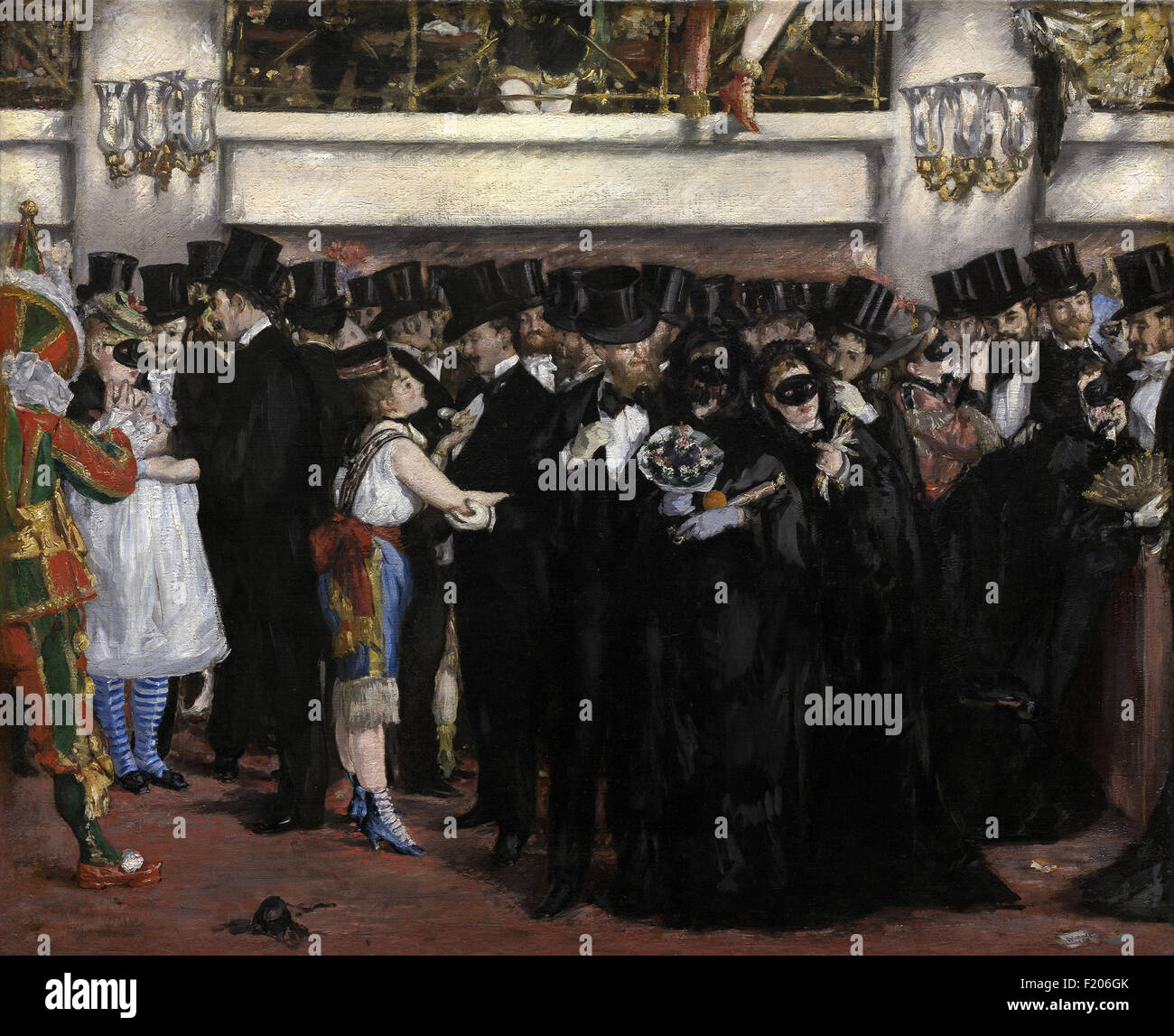 Edouard Manet - Bal masqué à l'Opéra Banque D'Images