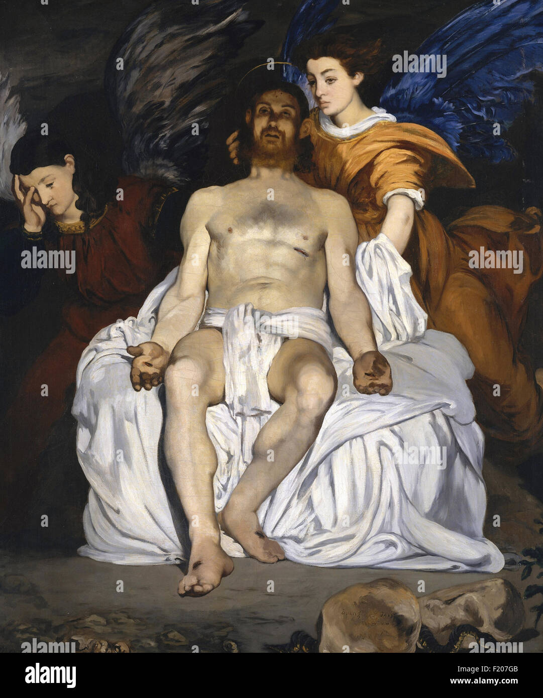 Edouard Manet - le Christ mort avec des anges Banque D'Images