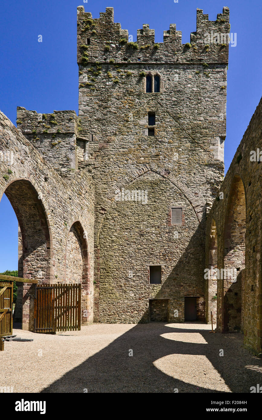 L'Irlande, le comté de Wexford, Abbaye de Tintern, Abbaye Cistercienne du 13ème siècle. Banque D'Images