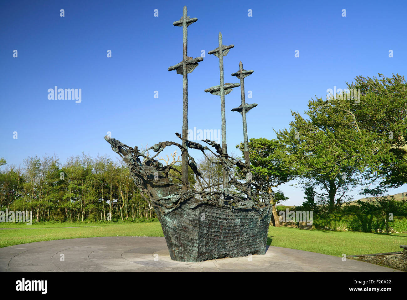 L'Irlande, dans le comté de Mayo, l', Murrisk National Famine Memorial. Banque D'Images