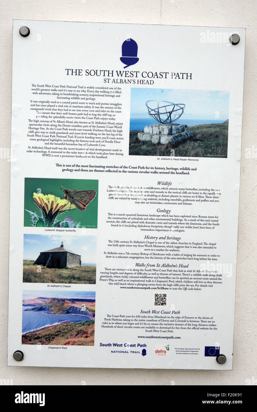 South West Coast Path poster Banque D'Images
