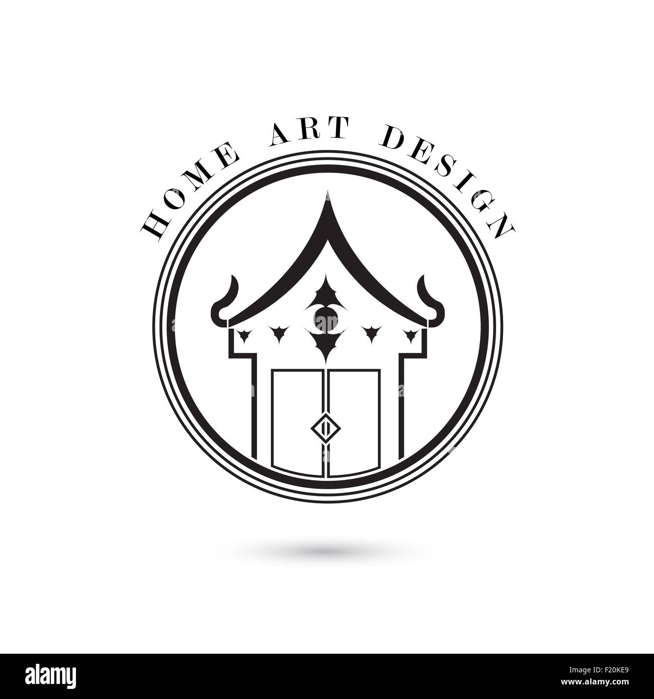 L'icône d'accueil de création logo design modèle. Banque D'Images