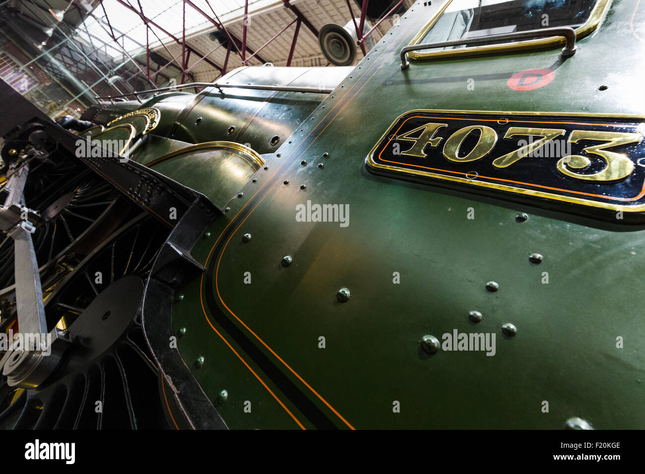 Great Western Railway Museum. Swindon en Angleterre. Locomotive vapeur château de Caerphilly sur l'affichage. La Grande-Bretagne Banque D'Images