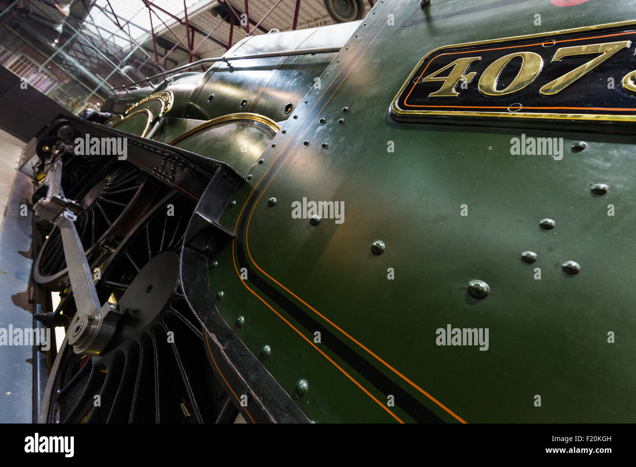 Great Western Railway Museum. Swindon en Angleterre. Locomotive vapeur château de Caerphilly sur l'affichage. La Grande-Bretagne Banque D'Images