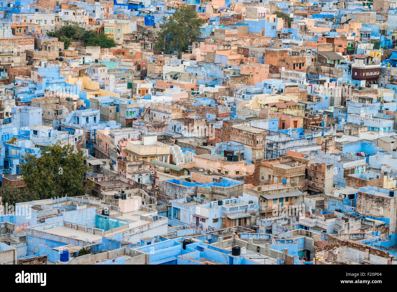 L'Inde, Rajasthan, Jodhpur, la ville bleue Banque D'Images