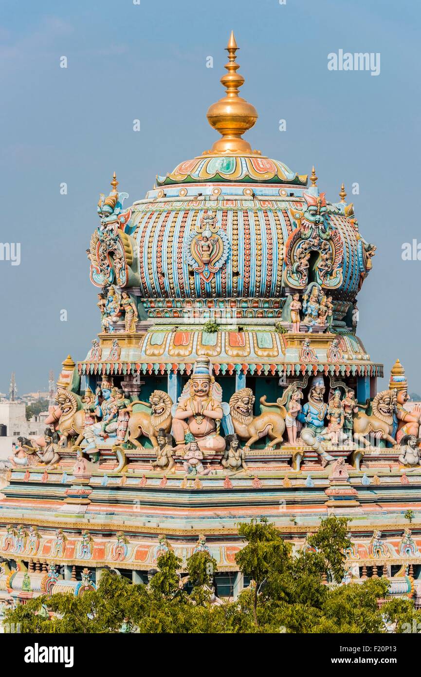 L'Inde, l'Etat du Tamil Nadu, Madurai, Kudalagar temple Banque D'Images