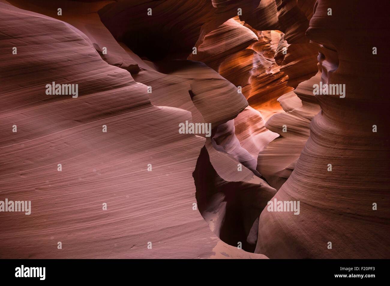United States, Arizona, Navajo Nation, Page, Lower Antelope Canyon Banque D'Images